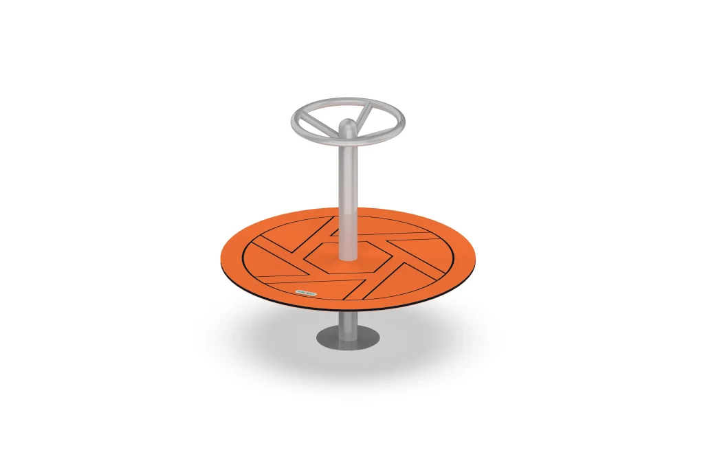 Standing playground spinner, Spinning merry go round playground