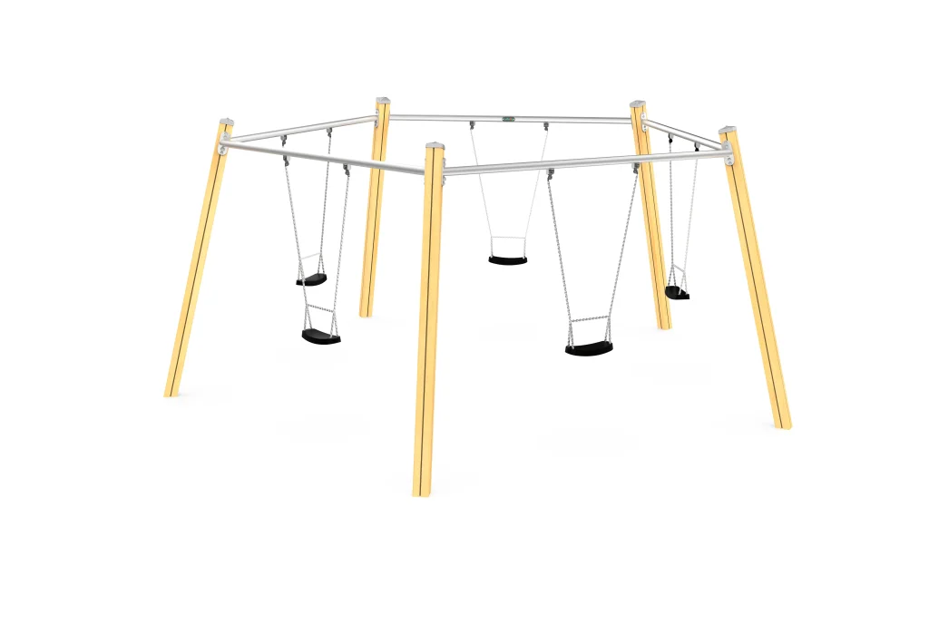 Multi-person swing set equipment