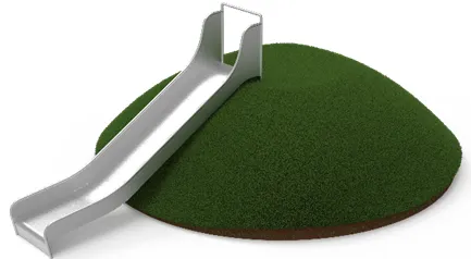 Curved playground slide