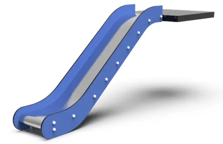 Curved playground slide