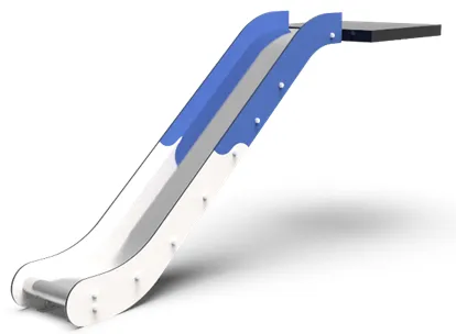 Curved playground slide