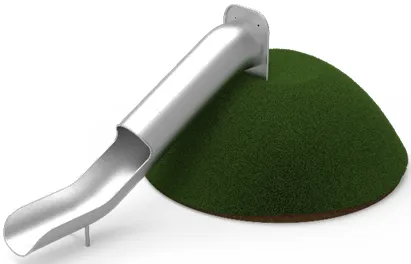 Playground with tunnel slide, Indoor tunnel slide