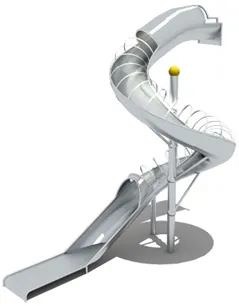 Playground with tunnel slide, Indoor tunnel slide