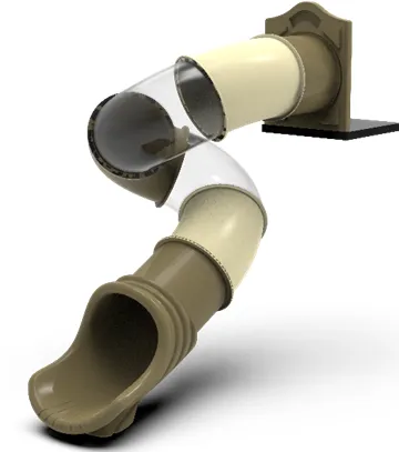 Playground with tunnel slide, Indoor tunnel slide