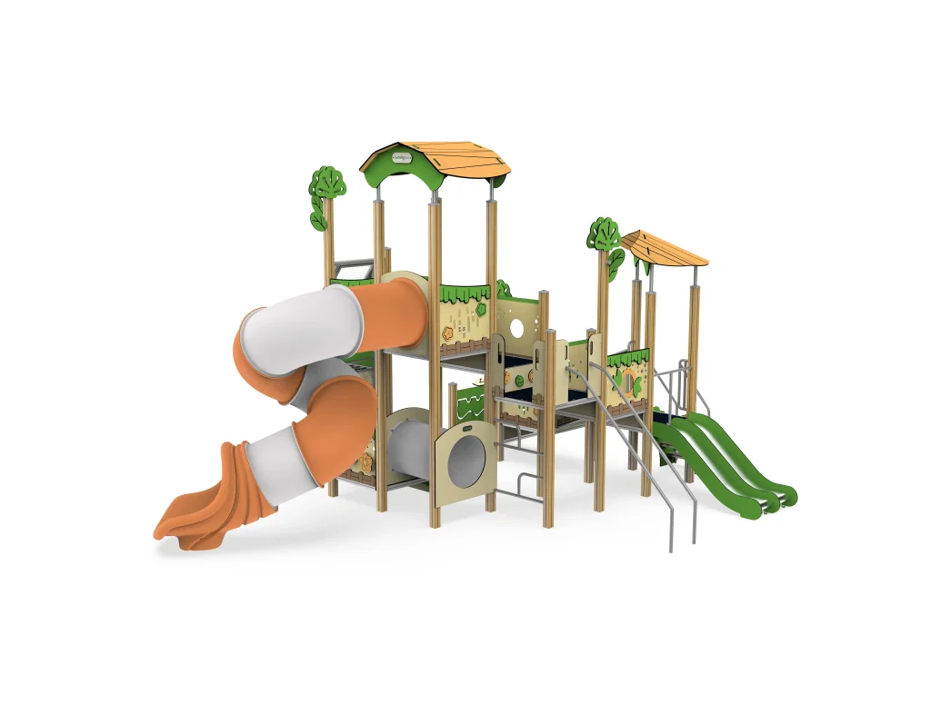 outdoor garden slide set 