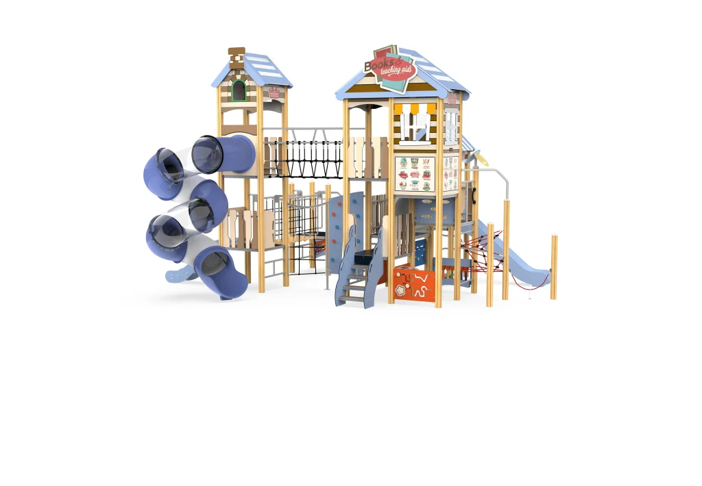 large playground tube slide