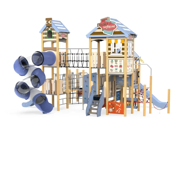 large playground tube slide