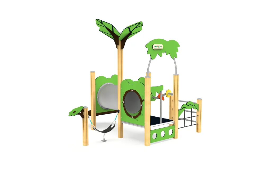 Outdoor playhouse with slide, Playground playset slide